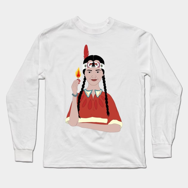 Wednesday Addams Long Sleeve T-Shirt by Olly Illustrated